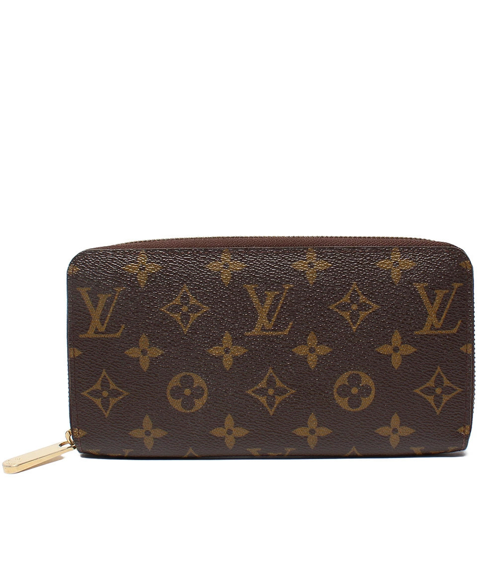Louis Vuitton Round Zipper Wallet Zippy Wallet Monogram Canvas Leather Brown